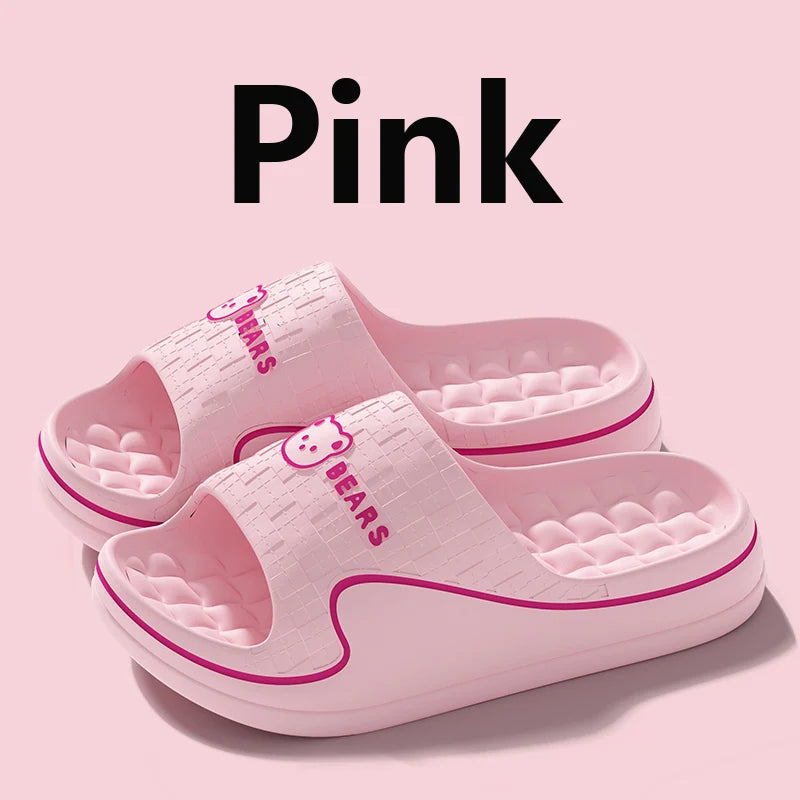 Women S Home Slippers Cute Cartoon Eva Indoor Bathroom Sandals Soft Sole Non-Slip Summer Outdoor