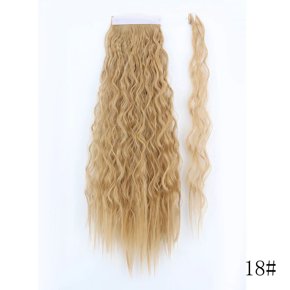 Wrap Around Ponytail Extension – Long Straight Synthetic Clip-In