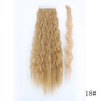 Wrap Around Ponytail Extension – Long Straight Synthetic Clip-In