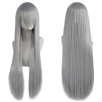 Long Straight Cosplay Wig – 32 Inch Synthetic Lolita Hair, 36 Colors