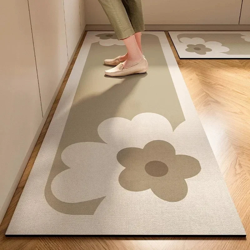 Non-Slip Kitchen Floor Mat – Wabi-Sabi Absorbent Rug