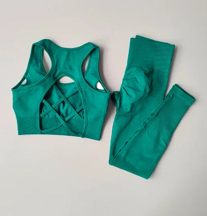 Women's 2-Piece Yoga Set – Sports Bra & High-Waist Leggings