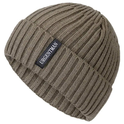 Fur-Lined Knit Beanie Hat – Unisex Winter Warm Cap