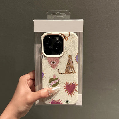 Iphone 16 15 14 13 12 11 17 Pro Max Plus Case Personalized Leopard Lichee Pattern Silicone Cover Xs