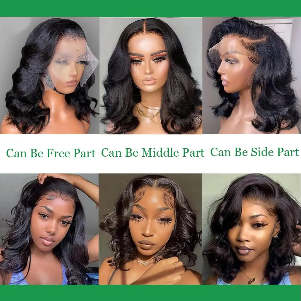 Body Wave Bob Wig - Glueless HD Lace Front Human Hair Wig