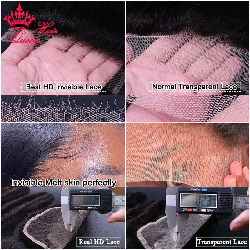 Queen Hair Real Hd Frontal Closure Only Invisible Melt Skin Lace 13x6 13x4 4x4 4x6 5x5 6x6 7x7 Raw