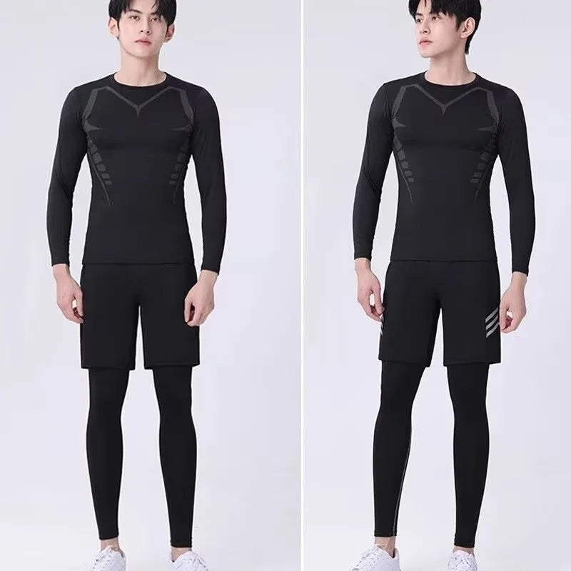 Men's Compression Long Sleeve Shirt | Quick-Dry Gym Training Top