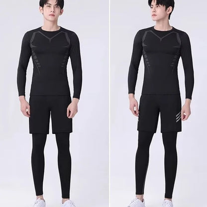 Men's Compression Long Sleeve Shirt | Quick-Dry Gym Training Top