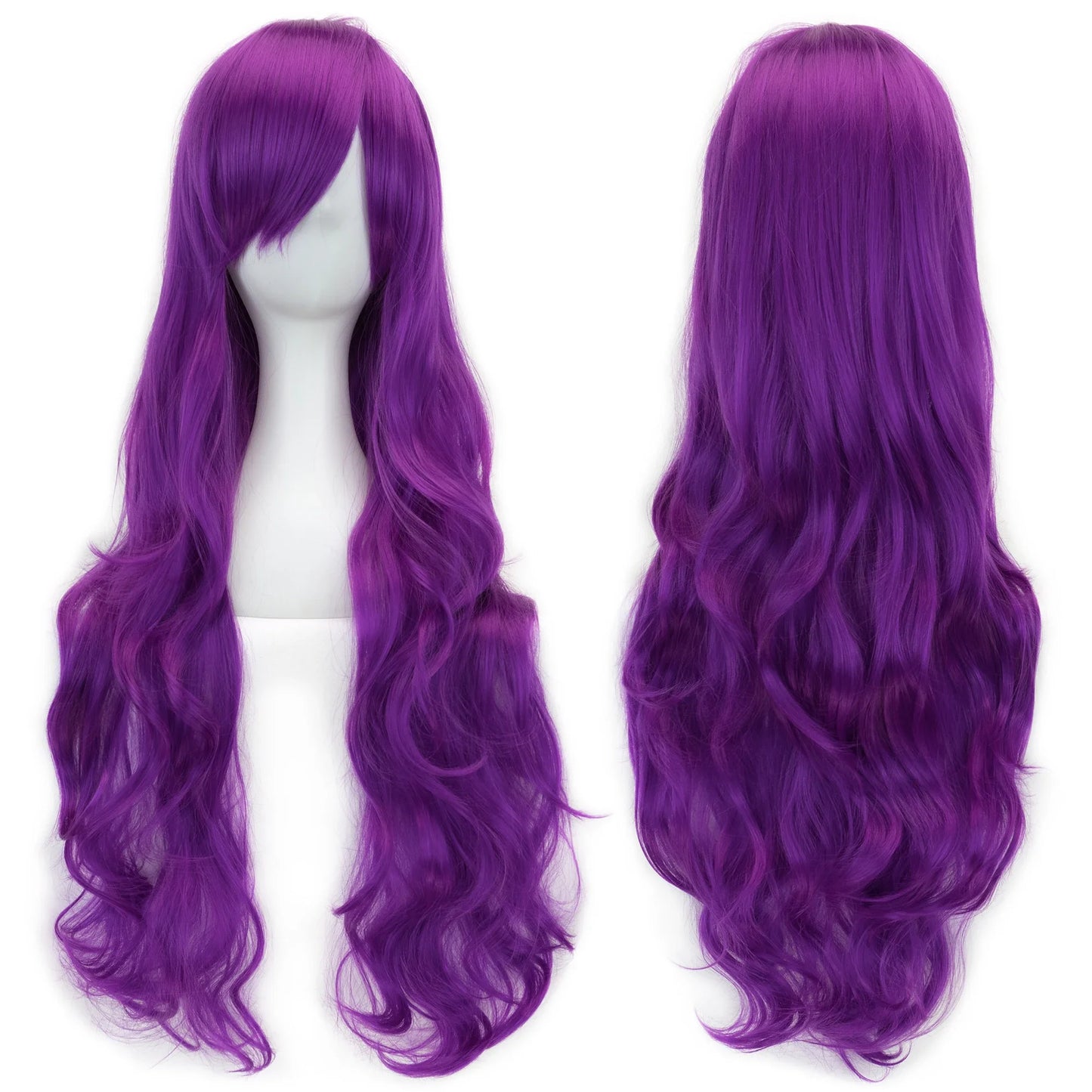 Soowee Curly Long Synthetic Hair Green Wig Hairpiece Pink Black Party Cosplay Wigs Women