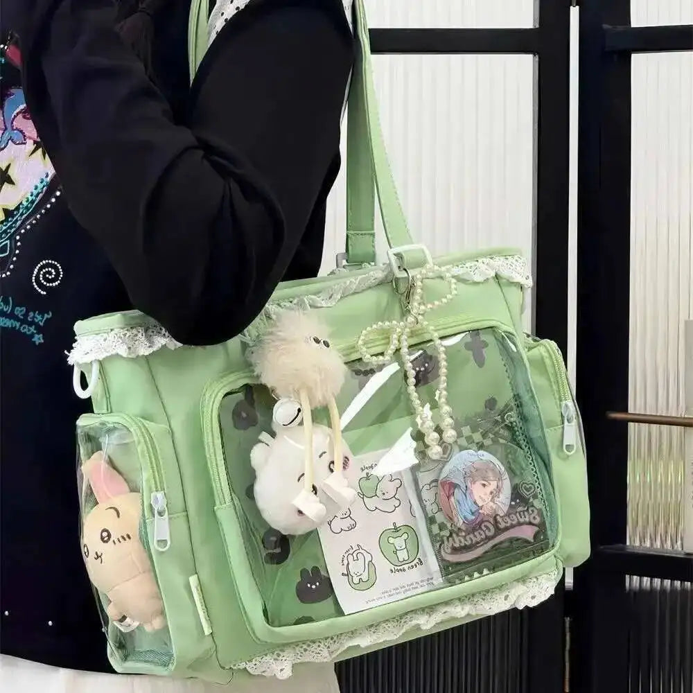 Ita Bag Transparent Window Tote – Y2K Kawaii Crossbody Shoulder Bag