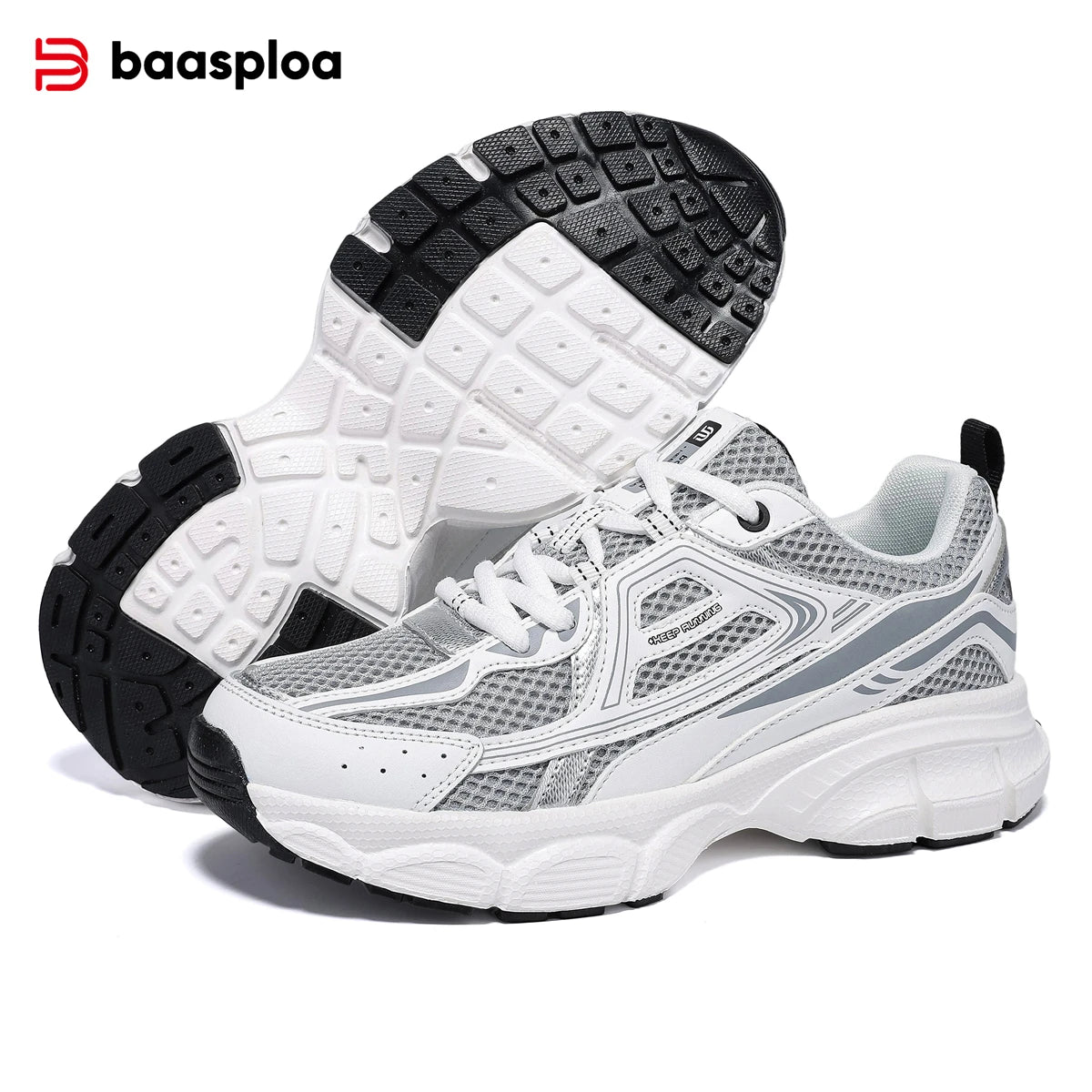 Baasploa Women's Mesh Sneakers – Lightweight Breathable Running Shoes