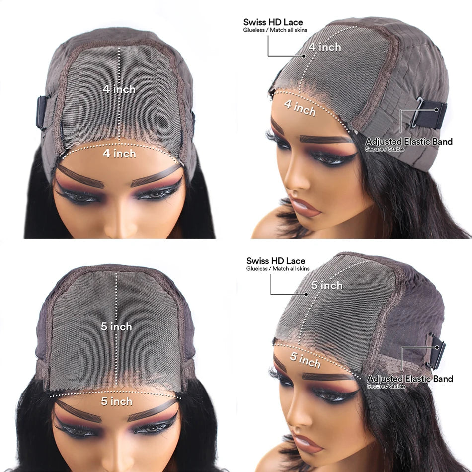 Deep Wave Glueless Wig – Human Hair, Pre-Cut Lace, Ready to Wear