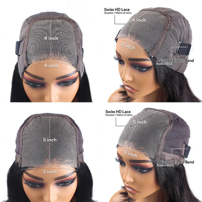 Deep Wave Glueless Wig – Human Hair, Pre-Cut Lace, Ready to Wear