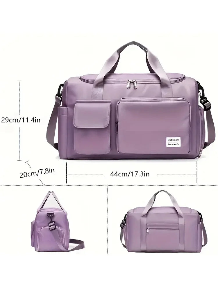 Weekender Duffle Bag with Shoe Compartment – Large Travel Bag