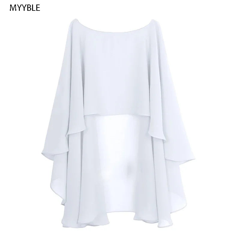 Women's Chiffon Bridal Bolero Shrug – Wedding Cape & Shawl