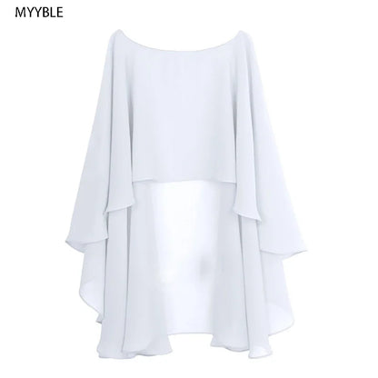 Women's Chiffon Bridal Bolero Shrug – Wedding Cape & Shawl