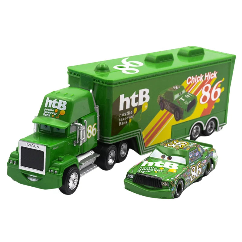 Cars Lightning McQueen Diecast Container Truck Toy