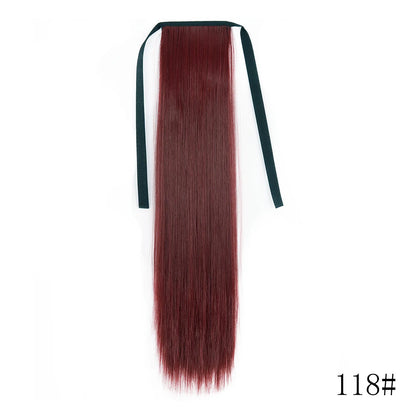 Wrap Around Ponytail Extension – Long Straight Synthetic Clip-In