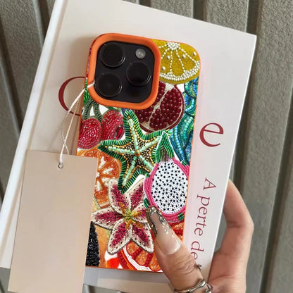 Retro Fruit Pattern Phone Case Iphone 17 Pro Max 16 15 14 13 12 11 16e X Xr Xs Plus Shockproof Soft