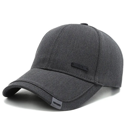 Baseball Cap with Metal Label – Unisex Adjustable Hip Hop Hat