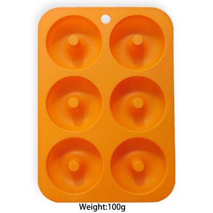 Silicone Donut Mold 6-Cavity Non-Stick Baking Pan for Doughnuts & Bagels