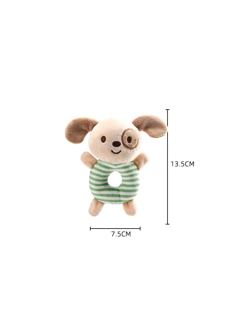 Baby Rattle Toy – Soft Plush Cartoon Animal Hand Ring for Newborns