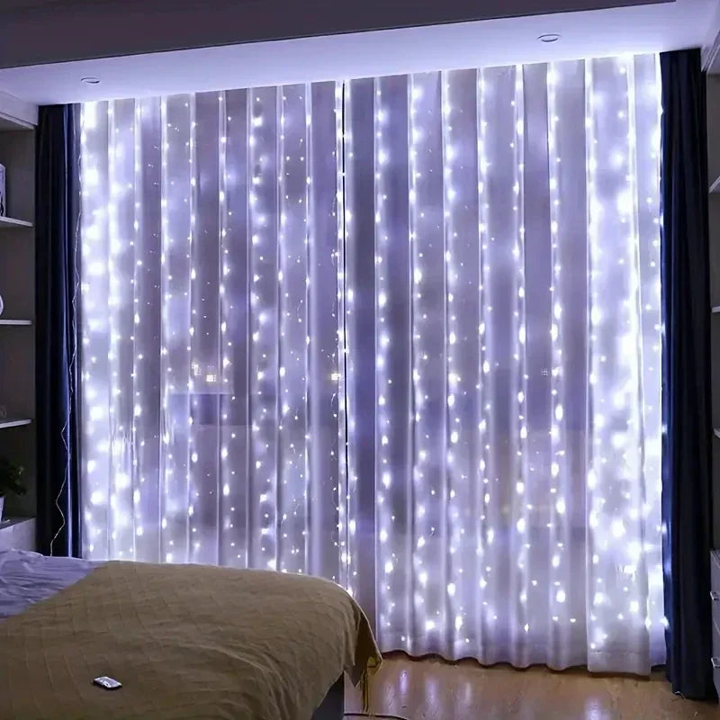 Remote Control Usb Fairy Lights 3m Led Curtain String Christmas Home Bedroom Decor Festive Party