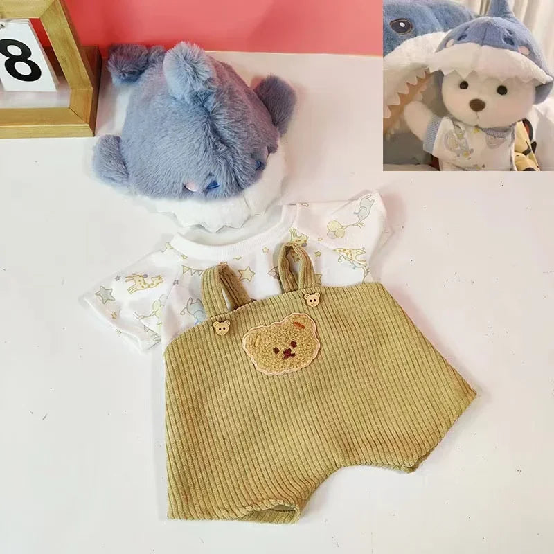 Teddy Bear Plush Toy with Changeable Outfits – Cute Stuffed Animal Doll