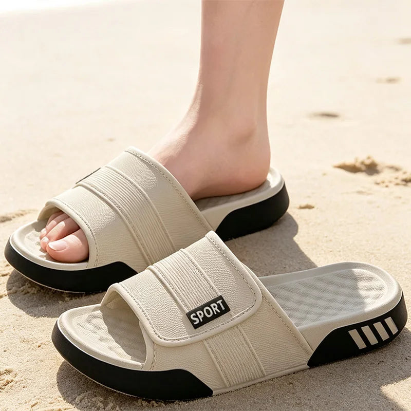 Men's Sport EVA Slippers – Soft Sole Plus Size Indoor & Outdoor Slides