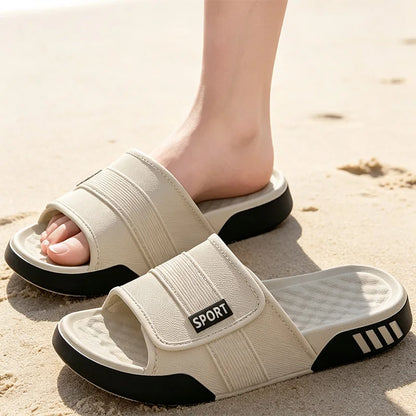 Men's Sport EVA Slippers – Soft Sole Plus Size Indoor & Outdoor Slides