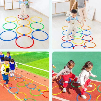 Kids Agility Jump Ring Set – Outdoor Sport Hoops with Connectors