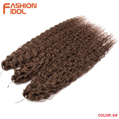 Idol 300g 22 Inch Ariel Curl Hair Water Wave Twist Crochet Synthetic Ombre Rainbow Color Braiding