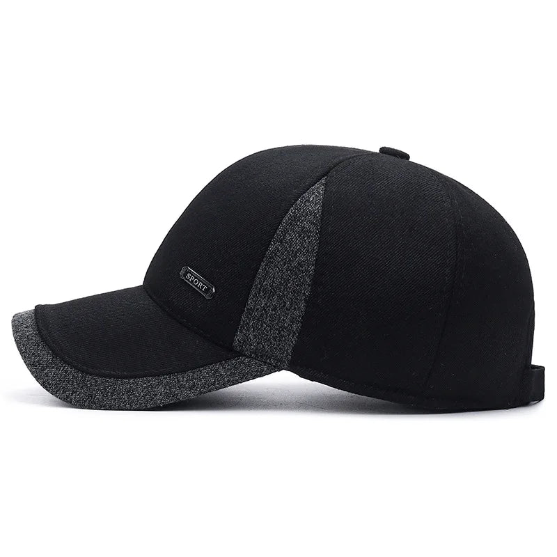 Winter Baseball Cap with Ear Flaps – Men's Warm Hat