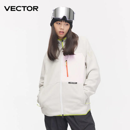 Vector Fleece Zip-Up Jacket – Contrast Color Block