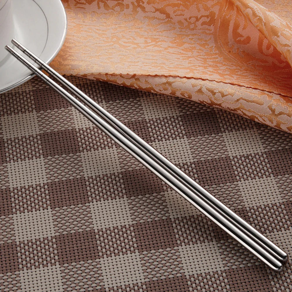 Reusable Stainless Steel Chopsticks – Non-Slip, Multi-Pack