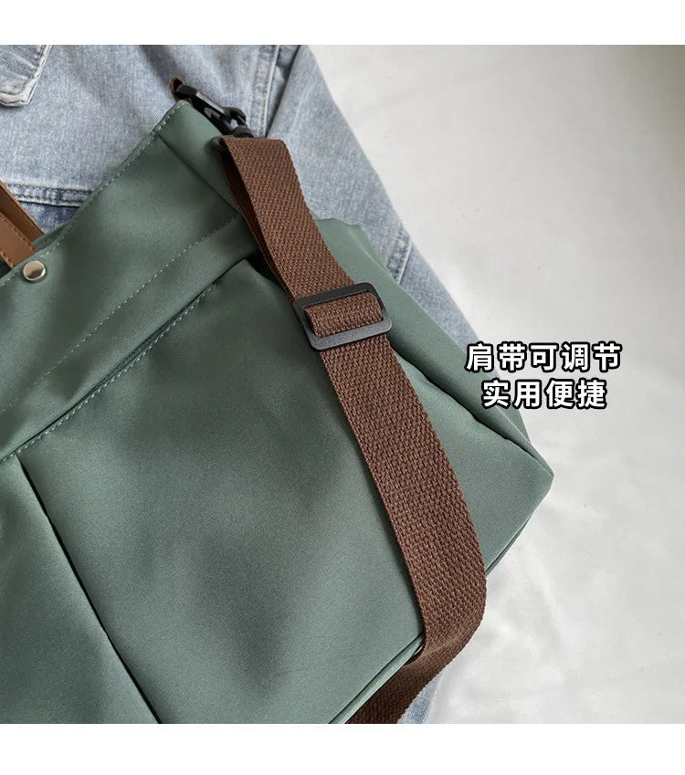 Large Capacity Nylon Tote Bag – Women's Shoulder & Crossbody Handbag