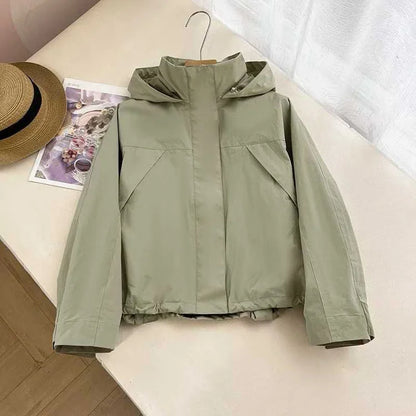 Women's Hooded Windbreaker Jacket – Windproof Outdoor Sport Coat