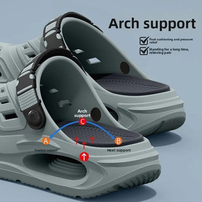 Men's Arch Support Clogs – Thick EVA Sole, Anti-Slip, Breathable