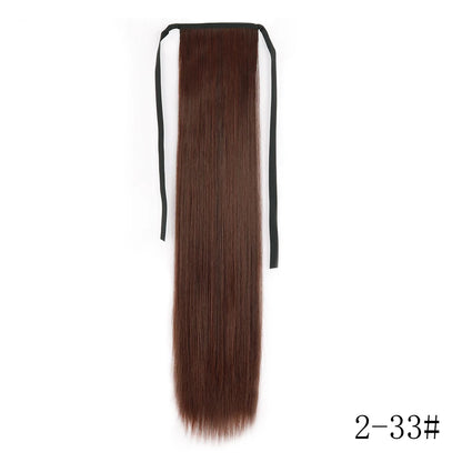 Wrap Around Ponytail Extension – Long Straight Synthetic Clip-In