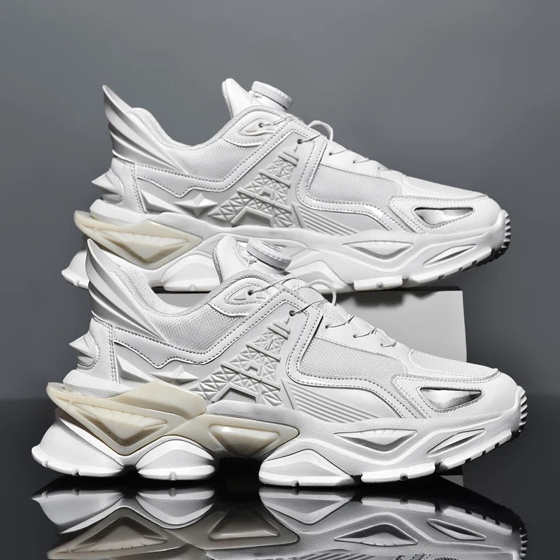 Men's Chunky Sneakers – Air Cushion Sole, Breathable Casual Running Shoes