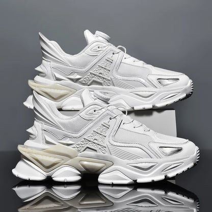 Men's Chunky Sneakers – Air Cushion Sole, Breathable Casual Running Shoes