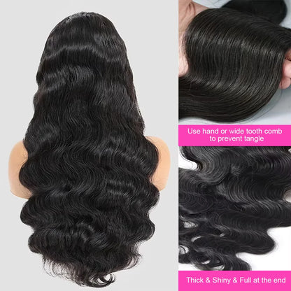 100 Human Hair Wig13x6 Body Wave Lace Front Wigs 40inch13x4 Pre Plucked 250 Density 5x5 Ready Go Hd