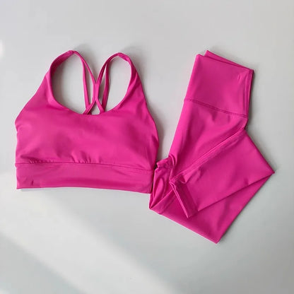 Women's 2-Piece Yoga Set Sports Bra and High-Waist Leggings