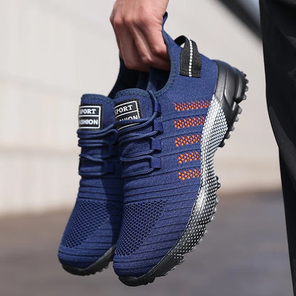 Men's Mesh Slip-On Sneakers – Lightweight Breathable Casual Shoes