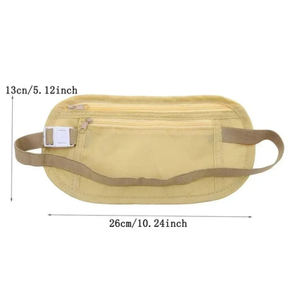 Hidden Money Belt Anti-Theft Travel Waist Pouch