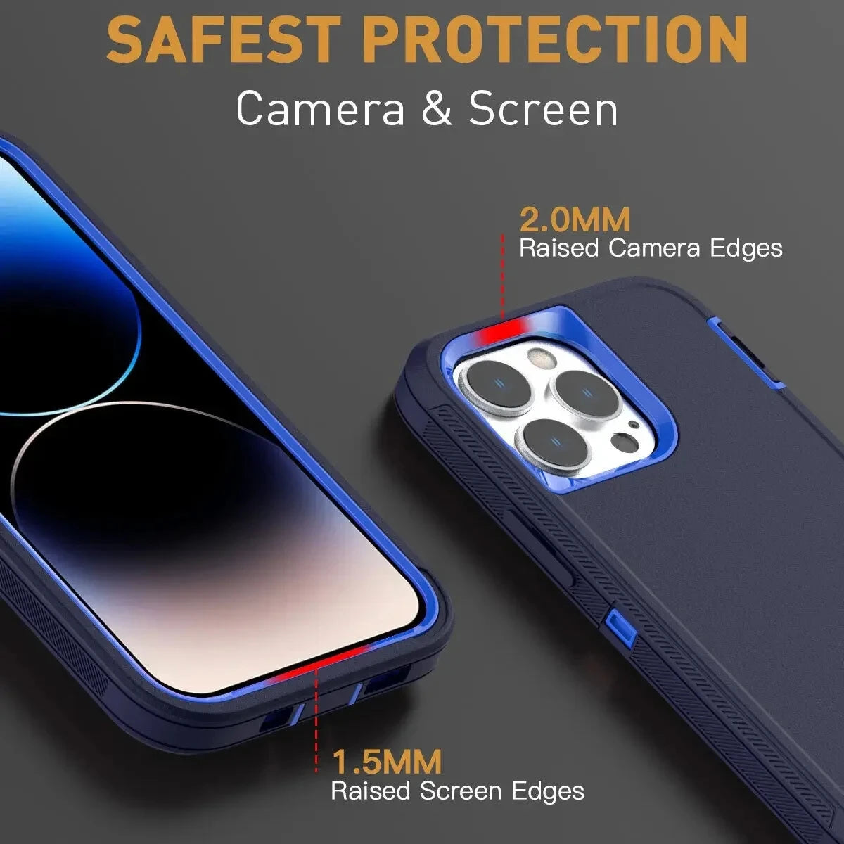3 1 Heavy Duty Armor Shockproof Dust-Proof Case Iphone 15 14 13 12 11 16pro Max Mini Xsmax Xr X Xs
