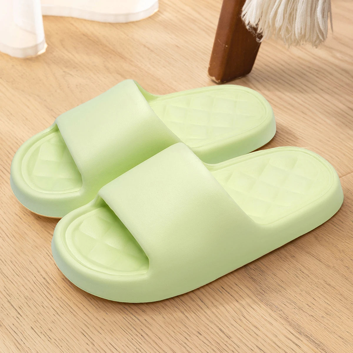 Men Trend Summer Slippers Soft Non-Slip Sole Cloud Sandals Home Beach Indoor Outdoor - Soft