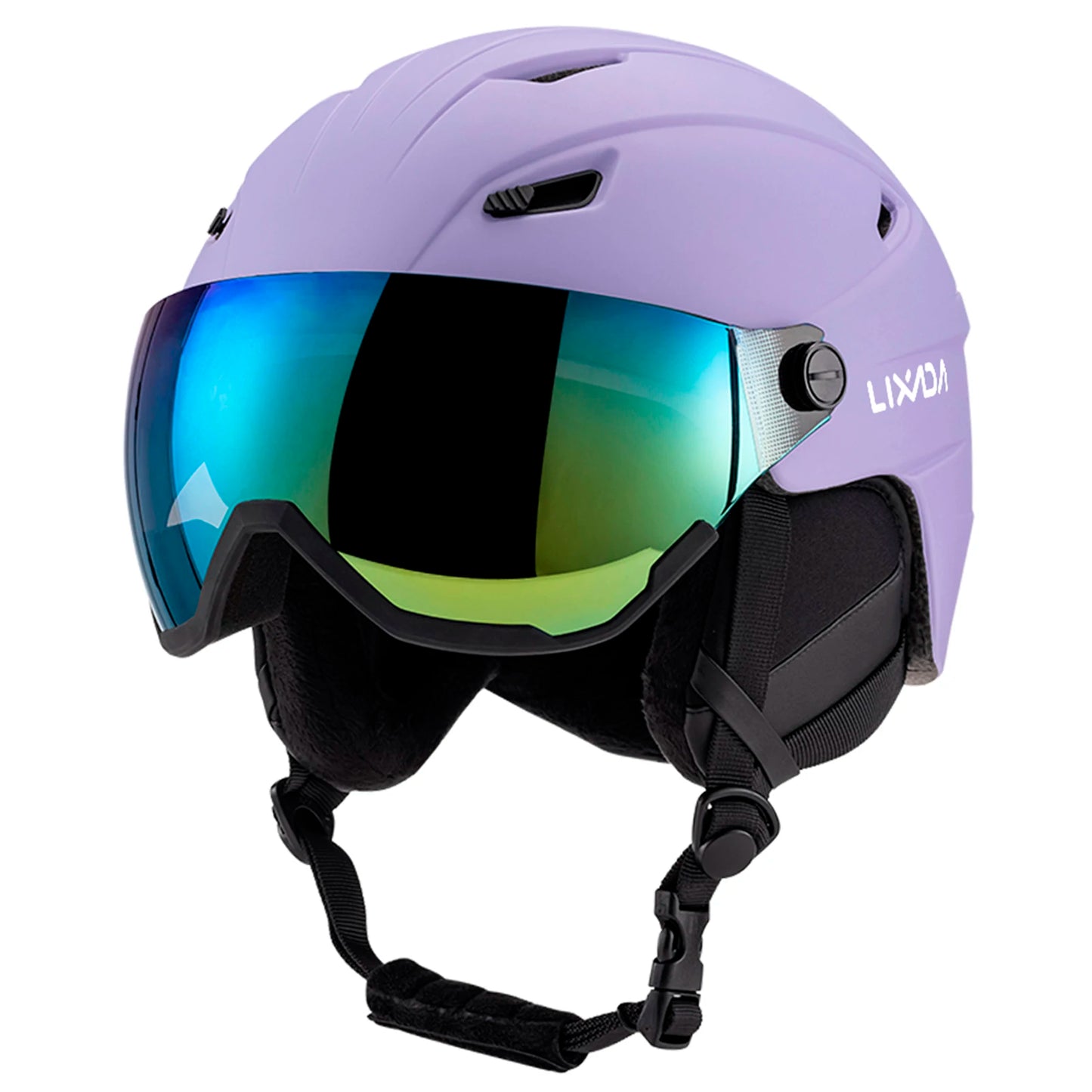 Ski Helmet with Integrated Visor Goggles – Unisex Snowboard Helmet
