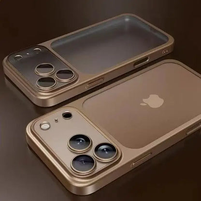 Luxury Plating Color Pc Transparent Phone Case Iphone 17 16 15 14 13 Pro Max Air Lens Protection