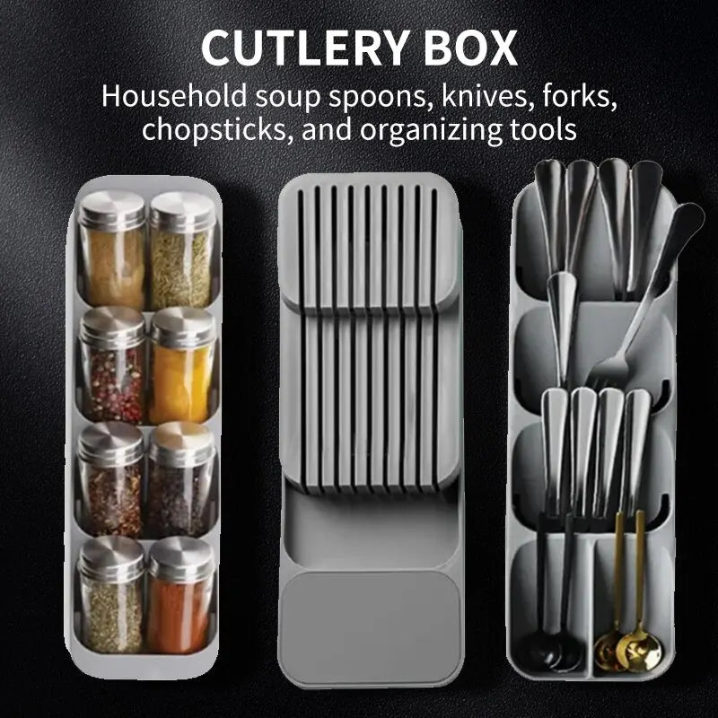 Kitchen Drawer Organizer Tray for Cutlery & Utensils